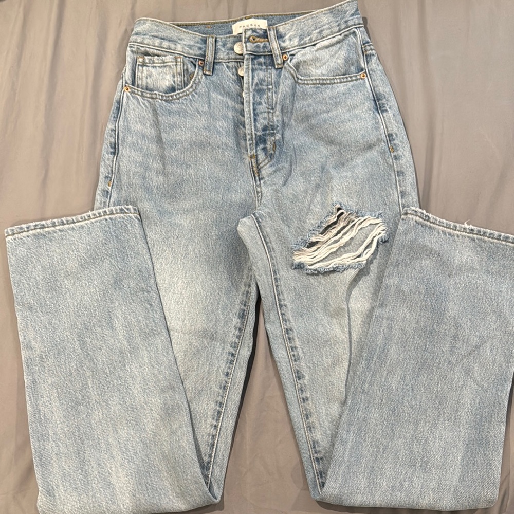 Light Blue Distressed Women's Jeans